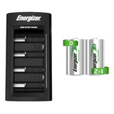 Cargador Universal Energizer + 2 Pilas Recargables Tamaño D