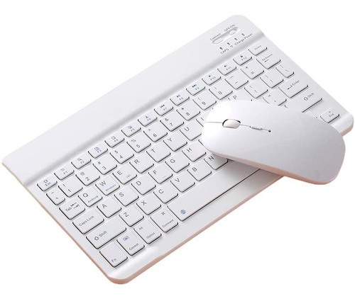 Teclado Mouse Bluetooth + Capa Com Slot Lápis iPad 7/8 10.2 