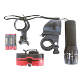 Farol Dianteiro + Traseiro Absolute Led Jy-359/528 Com Zoom Cor Vermelho