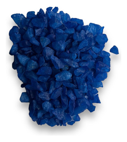 Substrato Aquários Cascalho De Quartzo Colorido Azul 10kg