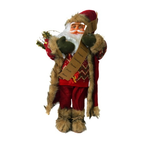 Enfeite Decorativo Natalino Papai Noel Com Saco 69cmx35cm