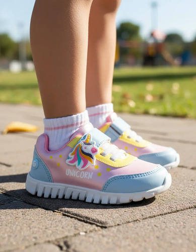 Tenis Casuales Niña Bubble Gummers® Atenea Unicornio 14 A 19 Lc