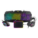 Kit Gamer 4 En 1 Sentey Gs-5850 Usb Rgb Combo Periféricos