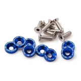 Arandelas Aluminio Moto Auto Atv 6mm M6 D1 Spec X8 Azul