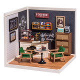 Robotime Diy Miniatura Kit Con Muebles Tiny Cafe Store Makin