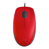 Mouse Logitech M110 Optico Usb Red Color Rojo