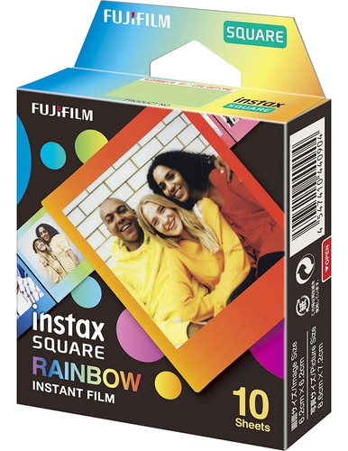 Filme Instantâneo Fujifilm Instax Square Rainbow (10 Fotos)