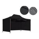 Toldo Plegable 3x4,5 Reforzado Filtro Uv + Laterales Negro