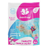 Kit 5 Pastilhas Tablete Cloro 200g Tripla Ação P/ Piscinas