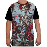 Camisa Camiseta Masculina Estampa Caveira Osso Esqueleto 11