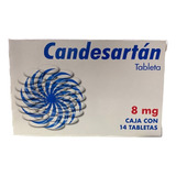 Candesartán Abbott 8mg 14 Tabletas