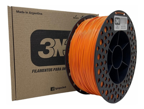 Filamento Pla 3n3 1kg 1.75mm Para Impresoras 3d Naranja