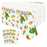 4 Pack De Manteles Plásticos Fiesta Mexicana 86x51  (220x130