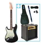 Combo Pack Guitarra Electrica Zurda + Amplificador 10w + Acc
