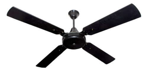 Ventilador De Techo Negro 4 Palas Madera 5 Velocidades Tg