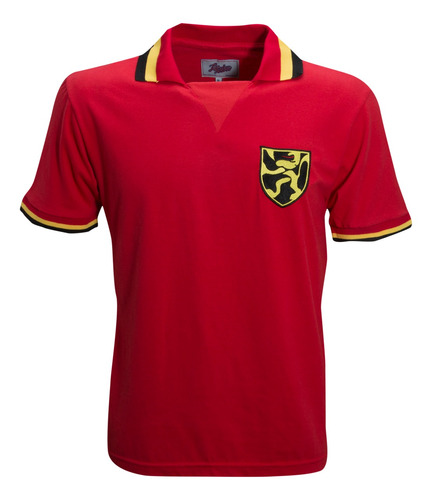 Camisa Liga Retrô Bélgica 1960 Masculino - Vermelho