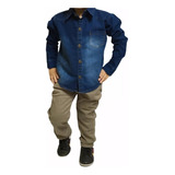 Kit 9 Camisa Jeans Infantil Juvenil Menino Masculina Criança