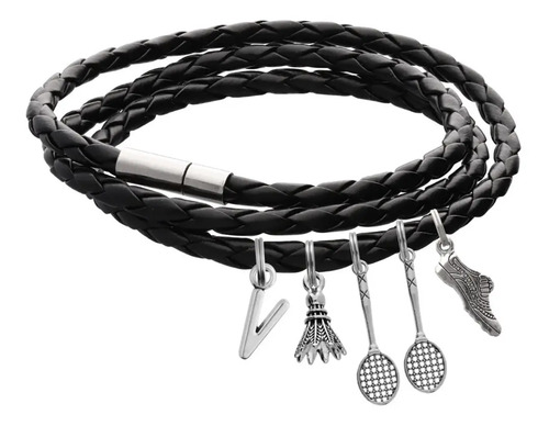 Pulsera Bádminton Deporte Dije Raqueta Volante Tenis Regalo