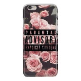 Funda Celular Parental Advisory Rosas Para Toda Marca De C *