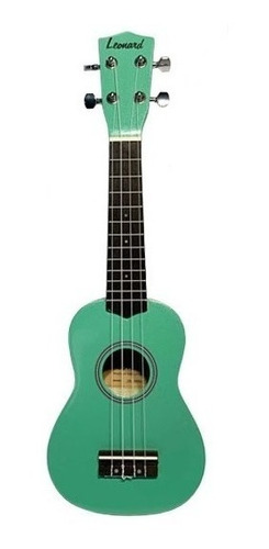 Ukelele Soprano Con Funda Leonard Uk15 Verde Surf Sparkle