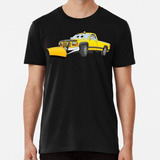 Remera Amarillo Y Pick Up Truck Snow Plow Cartoon Algodon Pr