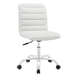 Silla De Oficina Giratoria Sin Brazos,color Blanco