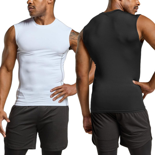 Camiseta Gym Quick Dry Tank Sin Mangas Hombre Deportiva Fit