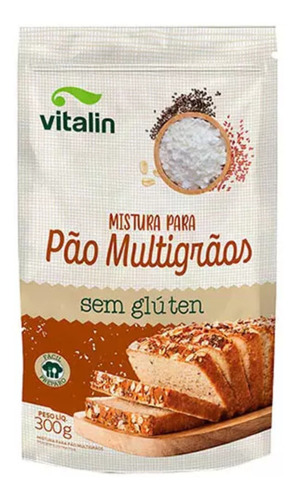 Pré-mistura De Mistura Para Pão Multigrãos Vitalin Sem Glúten Integral 300 G 