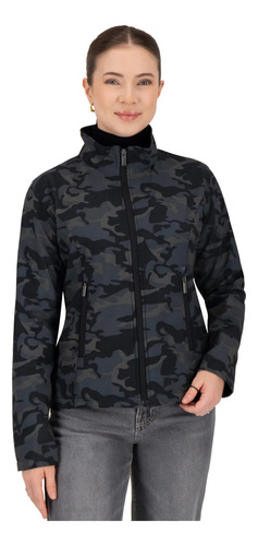 Chaqueta Casual De Neopreno Dama Camuflaje Militar Reimer | Meses sin interés