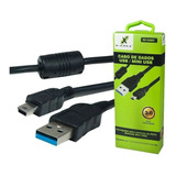 Cabo Mini Usb 3.0 V3 C/ Filtro P/ Controle Ps3 1,8m X-cell