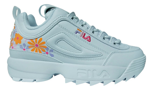 Fila Disruptor 2 Floral Para Dama Color Blanco, Naranja