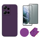 Silicone Compatible Con Xiaomi Note 13 + Vidrio O Antiespia