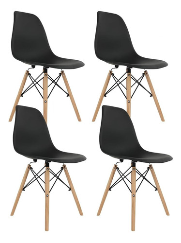 4 Sillas Eames Modernas Minimalistas Ergonómicas