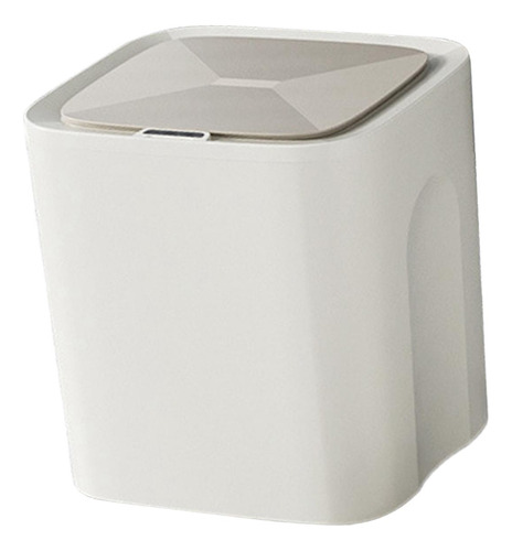 Cubo De Basura Con Sensor De Movimiento 12l Blanco Crema