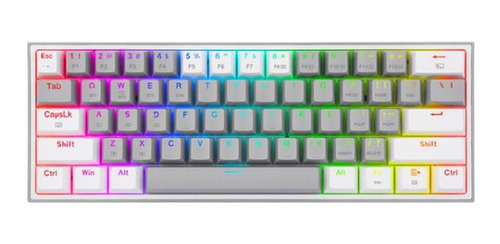 Teclado Redragon Fizz Pro 60% Rgb Grey/white - Crazygames