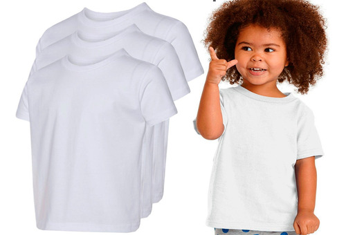 Kit 3 Camiseta Manga Curta Menino Menina Tecido Confortável