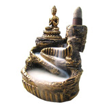 Incensário Cascata Buda Meditando 13cm + Brinde