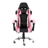 Silla Gamer Nextep Dragon Xt Falkor Rosa / Negro Color Negro/rosa