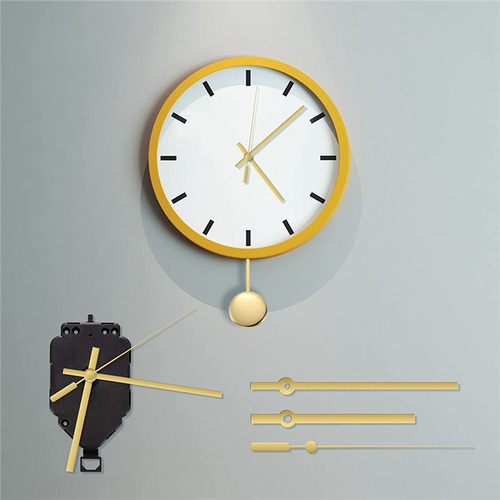 Reloj De Cuarzo Con Mecanismo De Péndulo Silencioso De Pared