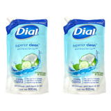 Jabón Líquido Para Manos Dial Agua De Coco Pack 2 450ml