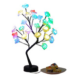 Lámpara De Árbol Bonsai Con Botón Táctil Usb O Batería Luces