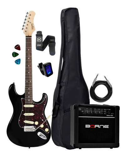 Kit Guitarra Tagima T635 Preto Bk Df/tt Capa Cubo+ Acessório