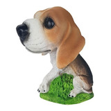 Cachorro Beagle Na Grama Decoração Estatua