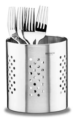 Porta Talheres De Inox Brinox Elegante E Prático Escorredor