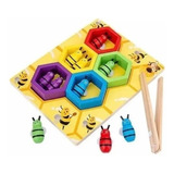 Juego De Madera Colmena Panal De Abejas Montessori