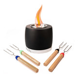 Rozato Fogata De Mesa Con Palos De Asado, Mini Chimenea De H