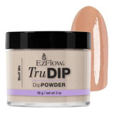 Polvo Trudip Inmersión Para Esmalte Sin Cabina Ezflow 56 Gr Color Bluff Me (nude Oscuro)