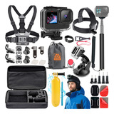 Kit Aventura Gopro Hero 12 Completo Peito Bastão Case Base J