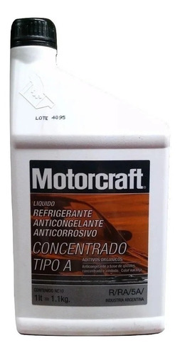 Liquido Refrigerante Anticongelante Ford Motorcraft 1 Litro 