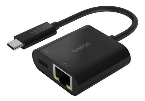 Adaptador Belkin Usb-c Gigabit Ethernet + Pd 60w Preto
